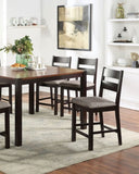 Dining Chairs Padded Fabric Seat Set of 2pc Side Chair Ladder Back Kitchen Dining Room Espresso B011P291549