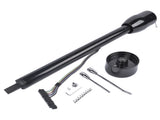 32" Black Tilt Steering Column Floor Shift w/ 9 Hole Wheel Adapter No Key Manual 08958058