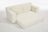 Loveseat Sofa Bed with Memory Foam & Steel Frame - No Assembly, Convertible 2-in-1 Design, Corduroy W2959P278432