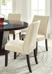 ZUN Classic Contemporary Ivory Fabric Set of 2 Chairs Only Kitchen Dining Room Furniture Espresso Solid B01158420