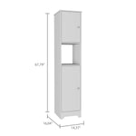 ZUN Brighton 1-Shelf Linen Cabinet White B06280090