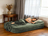 Convertible Sofa Bed with Blanket, Boneless Cloud Couch Queen Scott Fabric for Living Room Bedroom, 58572457