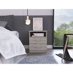 ZUN Oklahoma Nightstand,Two Drawers, One Shelf B128P148773