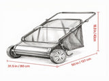 26" Push Lawn Sweeper, 7 cu. ft. Leaf & Grass Collector with Adjustable Brush Height & Rubber Wheels 96278134
