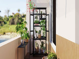 TOPMAX 62inch Height Wood Large Greenhouse Balcony Portable Cold Frame with Wheels and Adjustable WF297923AAB