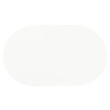 White and Chrome Oval Dining Table B062P145534