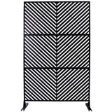 Outdoor & Indoor Privacy Metal Privacy 76" H48" W, Freestanding Decorative Privacy W465P193246