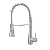Commercial Brushed Nickel Kitchen Faucet with Pull out Sprayer, Single Handle Single Lever Kitchen W1932P288182