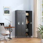 ZUN 3 Door 72"H Metal Lockers With Lock for Employees,Storage Locker Cabinet for Home Gym Office School T2398P285652