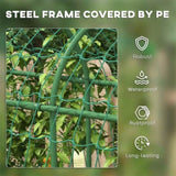 17" x 72" x 72" Outdoor Metal Garden Trellis with Climbing Net 32453469