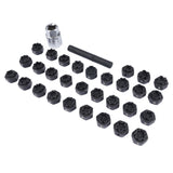 32Pcs Wheel Lock Lug Nut Master Key Set Removal Socket Tool Kit for Mercedes-Benz 24012430