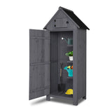 70in Black Double Slope Top Fir Courtyard Storage Room Dark Gray 24937639