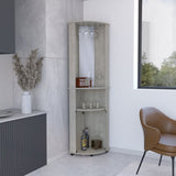 Chicago Corner Bar Cabinet, Rack, Glass Door B070P173191