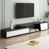 U-Can Modern, Minimalist Rectangle Extendable TV Stand, TV Cabinet with 2 Drawers and 1 Cabinet for WF311369AAB