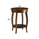 Aberta Walnut Finish Accent Table B2726P281894