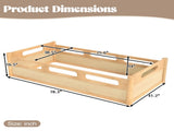 Twin Size Floor Platform Bed with Full-length Guardrails, Low Profile Twin Bed Frame, No Box Spring W1580P438791
