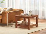 Versatile 2-Tier Wooden Side Table, Easy Assembly Nightstand for Garden Living Room Poolside 93405677