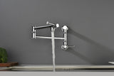 Pot Filler Faucet Wall Mount Pot Filler Faucet, Modern Brass Pot Filler Two-Attachment Wall Mount W928104079