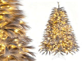 6FT Gray Pre-Lit Feather Style Christmas Tree, , 430 Branch Tips, 200 Warm White LEDs, Hinged 09425013