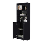 ZUN Sutton 2-Door Bookcase, Storage with Multi-Level Shelves and Double Door Design B128P176163