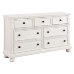 ZUN Transitional White Finish Dresser of 7 Drawers Jewelry Tray Traditional Design Bedroom Wooden B011P143960