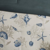 7 Piece Cotton Sateen Comforter Set Blue Queen B03597030