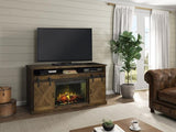 66 inch Electric Fireplace TV Stand for TVs up to 80 inches, Minimal Assembly, Aged Whiskey Finish GL-B108P160224