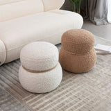 WKJ1Y White snowman stool, Greig plush cushion, playful and cute, suitable for any spacehite W2085P166458