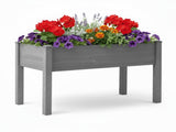 48x24x30 inch Raised Garden Bed with Legs, Elevated Wooden Planter Box for Outdoor Plants Flowers 54294129