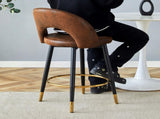 360 &degrotatable bar.Overall height 36 inches.Modern Echnology-Fabric Brown upholstered bar W1151P268914