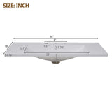 36''x18'' Bathroom Sink with Three Holes , Resin Bathroom Vanity Sink Top with N710P175752K