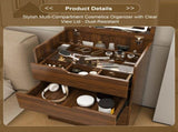 3-in-1 Vanity Desk with Lighted Mirror & Stool, Flip Top Makeup Dressing Table, Compact Storage for 29993519