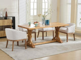 Mid Century Modern Upholstered Barrel Dining with Arms,Farmhouse Linen Kitchen & Dining Room 54662414