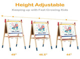 3-in-1 Kids Art Easel - Double-Sided Magnetic BoardPaper Roll, 26 Letter Magnets, Multicolor 82473868