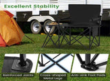 Oversized Foldable Camping Chair with Side Table & Cup Holder, 330 LBS Capacity for Outdoor 56987289