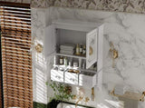 4-in-1 Bathroom Mirror Cabinet, 24-inch Wall Mounted Medicine Cabinet with Drawers & Organizer 67622975