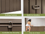 200 Gallon Outdoor Storage Deck Box Waterproof, Large Patio Storage Bin for Outside Cushions, Throw 01850197