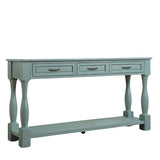 63inch Long Wood Console Table with 3 Drawers and 1 Bottom Shelf for Entryway Hallway Easy Assembly W1202114031
