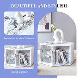 Hexagonal MDF coffee table, characteristic pattern stickers, multi-hole design to give more storage W1151P200320