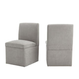 COOLMORE 360 Degree Swivel Upholstered Dining Set of 2 Swivel Dining Room Kitchen W1539P277684