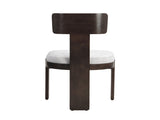 Upholstered Dining Chairs Set of 2, Fabric Side Chairs with Gray Seating Dark Brown Solid Rubber N779P236964E