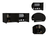Wall Cabinet 24" H, four Doors, with two internal Shelves and internal plate and glass organizer, B097133117