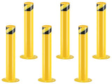 Safety Bollard Post, 36 Inch Height Steel Bollards, 3.5 Inch Diameter Parking Bollard, Yellow Powder 51932151