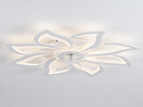 Modern Ceiling Fan with Lights Remote Control, 8 PCS Blades ,32" white Ceiling Fan with Light, 6 W3775P566904