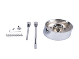 32" Steering Column Tilt Street Rod Floor Shift with Wheel Adapter No Key Chrome 25399086