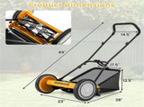 14 Inch Push Lawn Mower with Grass Catcher Bag -Orange 91718380