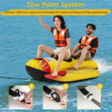 Yellow Inflatable Towable Tube Banana Boat for Boating 57978634
