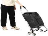 Shopping Stair Trolley with Wheels,Trolley Black Foldable Shopping Cart,Removable Shopping Oxford 27708198