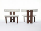 Mid-Century Modern Upholstered Dining with Solid Wood Frame, Ergonomic T-Back Accent Side B2792P598923