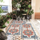 ZUN Kitchen Rugs Sets 3 Piece with Runner Non Slip Mats for Floor Washable Bohemian Runner Rug 08219038